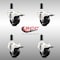 Service Caster 3 Inch 316SS Soft Rubber Swivel 1-1/8 Inch Expanding Stem Caster Set Lock Brake SCC-SS316TTLEX20S314-SRS-118-4 - alternate 2